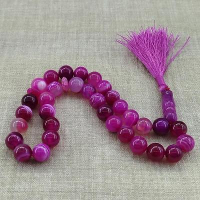 تسبیح سنگ عقیق 33 مهره ای سایز 10 میل