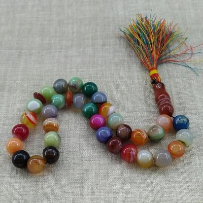 تسبیح سنگ عقیق 33 مهره ای سایز 10 میل