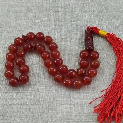تسبیح سنگ عقیق 33 مهره ای سایز 10 میل