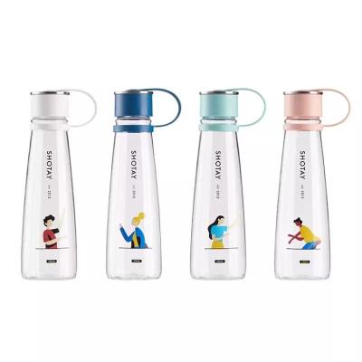 قمقمه و بطری پلاستیکی 450 cc با درب پیچی SHOTAY سفید مدل SM-6781