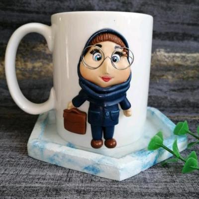 ماگ عروسکی خانم عینکی