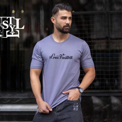 تیشرت مردانه Louis Vuitton طوسی-155162