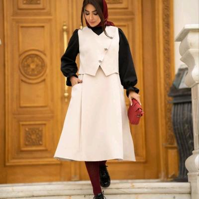 پیراهن مهمانی زنانه کرپ مدل پیراهن مدل جلیقه ای