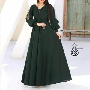 پیراهن مهمانی زنانه کرپ غواصیودانتل مدل آوینا