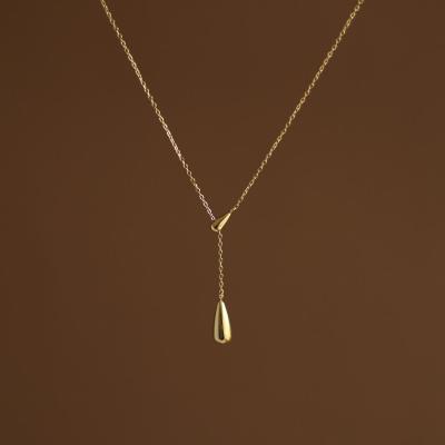گردنبند مینیمال اشک تیتانیوم