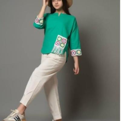 بلوز شلوار لینن تابستاته , بلور شلوار لنین تابستانه، شومیز شلواربچگانه