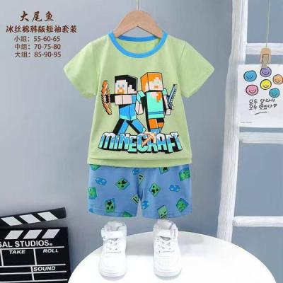 تیشرت و شلوارک پسرانه طرح ماینکرفت