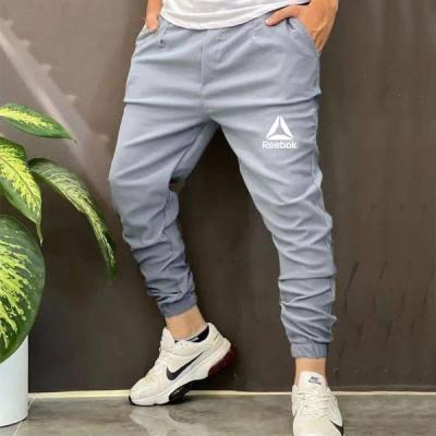 شلوار مردانه مدل اسلش بنگال کش رنگ طوسی ریبوک reebok