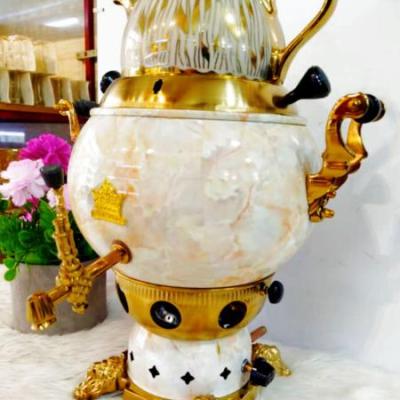 سماور قوری سه‌کاره ترموکوپل‌دار 6 لیتری هزینه ارسال پس کرایه بامشتری