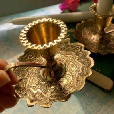 جاشمعی برنجی انگشتی برگ