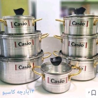 سرویس قابلمه 14 پارچ دسته طلایی سرویس قابلمه کاسیو سرویس قابلمه روحی و