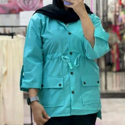 مانتو اسپرت زنانه داکرون مدل دکمه چوبی