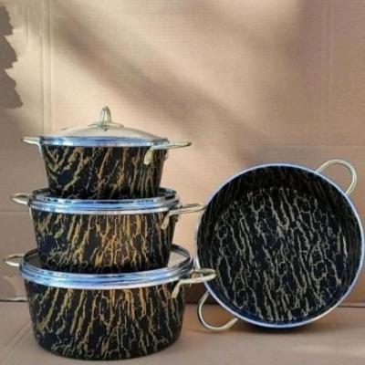 سرویس قابلمه 7 پارچه ماربل طرح سنگی