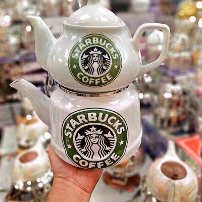 کتری قوری لعابی لوله دار