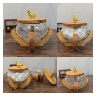 قندان آبگز با درب و استند چوبی