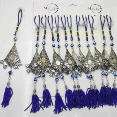 آویز چشم و نظر لوزی ریشه منجوقی فیلی