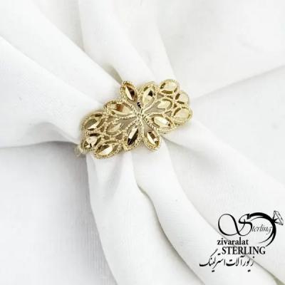 انگشتر گلریز طلاروس مشابه طلا کد 18301