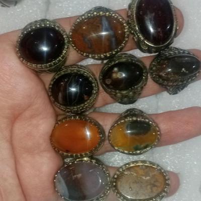 10عدد انگشتر متنوع معدنی طبیعی اصل ناب قدیمی