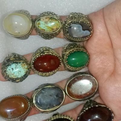 11عدد انگشتر متنوع معدنی طبیعی اصل ناب قدیمی