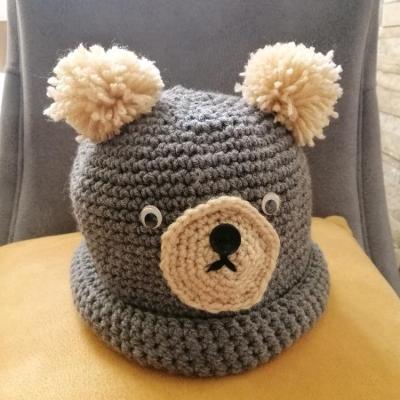 کلاه بافتنی بچگانه خرسی فانتزی