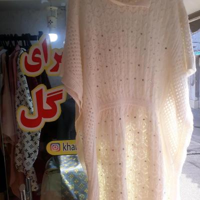 پانچو بافت زنانه پشمی مدل بلند پانچی