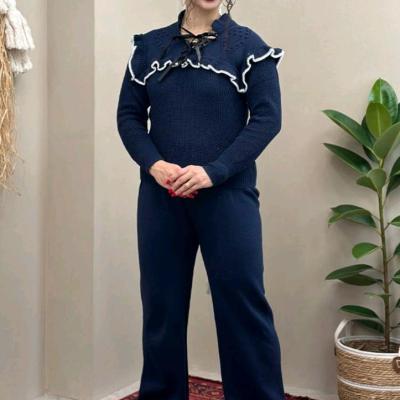 ست بلوز شلوار زنانه بافت فری سایز