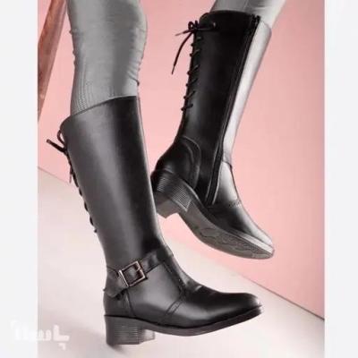 چکمه بلند گیتا پوتین ساقدار پشت بندی زنانه بوت ساقدار