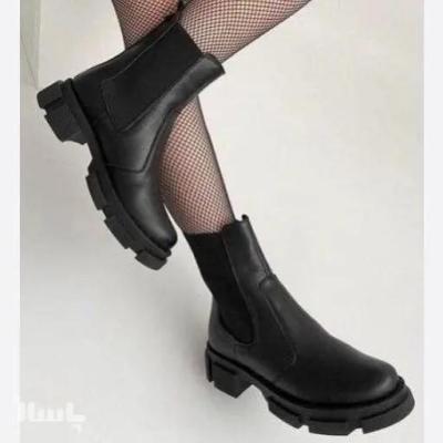 پوتین نیم ساق زنانه بوت نیم بوت دخترانه ساقدار بغل کش برشکا نیم بوت