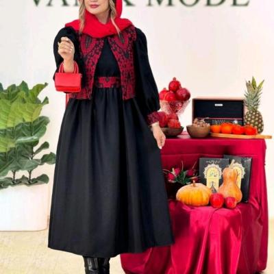 پیراهن یلدایی و جلیقه صنم کد 97156