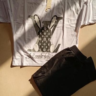 ست دو تیکه کراپ شلوار