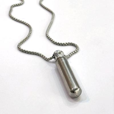 گردنبند مردانه باز شو نقره ای