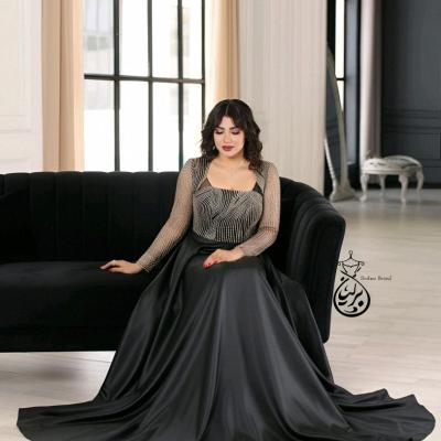 پیراهن مهمانی زنانه حریر شاین ودامن برجسته مدل پناه