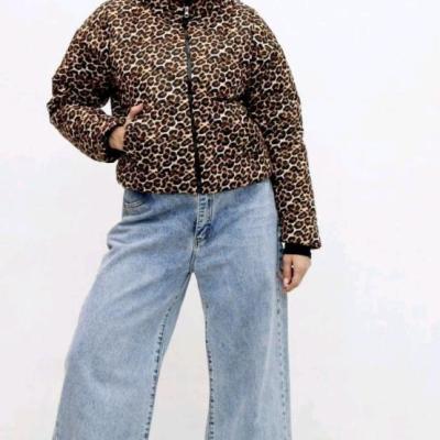 کاپشن پلنگی جنس مخمل