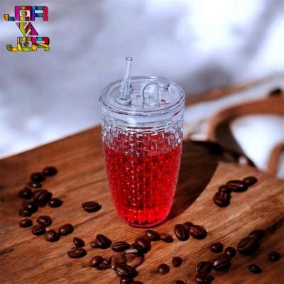 لیوان اسموتی حصیری با نی ماگ نی دار یک عددی