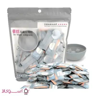 قرص ماسک ورقه ای صورت نفوم NEFOUME طوسی بسته 50 عددی