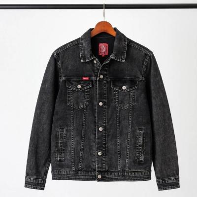 کت جین مردانه رنگ ذغالی استایل کلاسیک