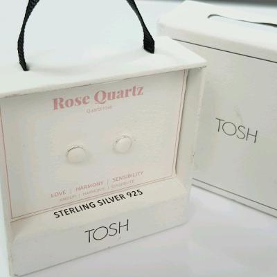 پک کادویی گوشواره گلگوش نقره 925 ، کار شده با سنگ صدف اصل