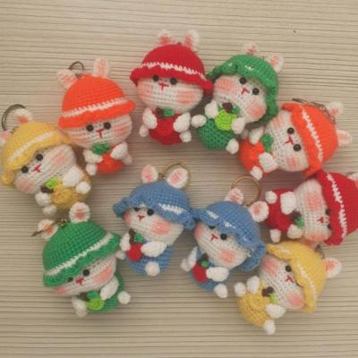 جاکلیدی عروسک بافتنی خرگوش میوه ای