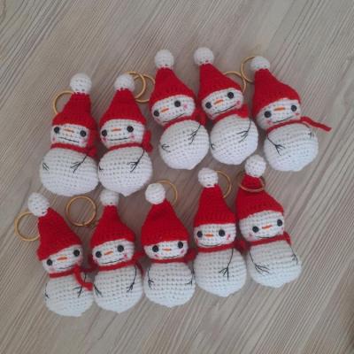 جاکلیدی عروسک بافتنی آدم برفی