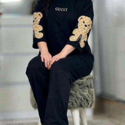 مانتو شلوار زنانه مدل ست تیشرت شلوار زنانه مدل نوا جنس پنبه گلکسی درجه یک