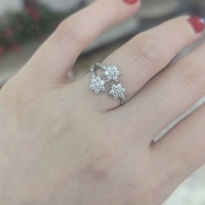 انگشتر نگینی رنگ ثابت فری سایز