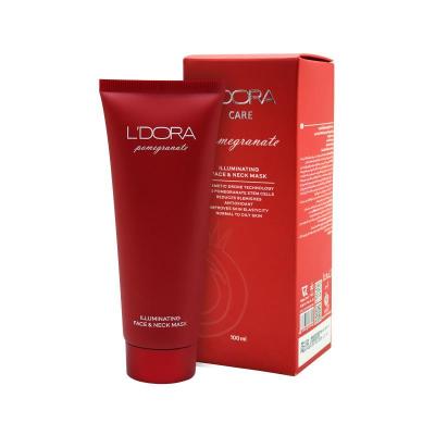 ماسک روشن کننده صورت و گردن انار مناسب انواع پوست لدورا، 100 میلی لیتر