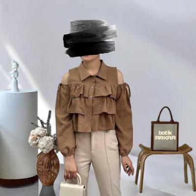 شومیز سه چین سر شانه باز