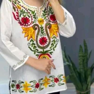 تونیک خامه دوزی هندی نخی وارداتی جنس عالی.