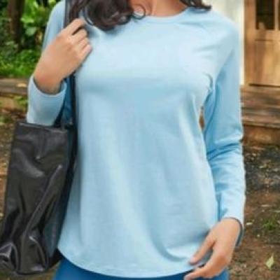 بلوز استین بلند زنانه وارداتی بنگلادشی نخ پنبه