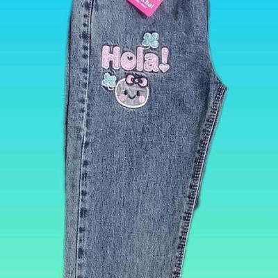 شلوار لی مام گازوئیلی برند پامچال تکه دوزی خرگوش