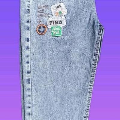 شلوار لی مام پسرانه برند پامچال تکه دوزیFIND