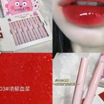 پک رژ لب خیس کره ای 6 تایی پک رژ خیس خرگوشی magic casa