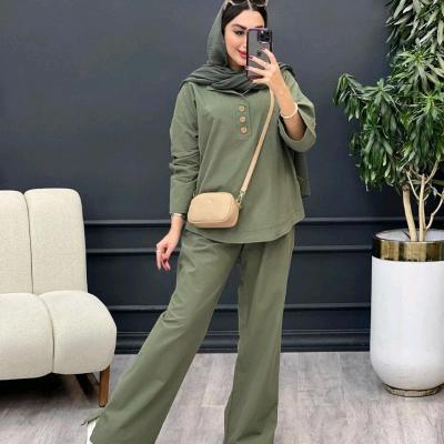 مانتو شلوار زنانه داکرون مدل نادین-152346