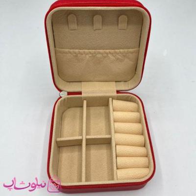 جعبه جواهرات مدل مسافرتی رنگ قرمز کد 135